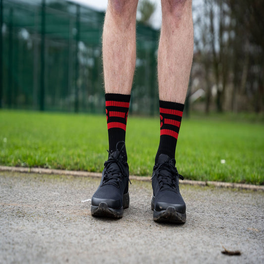 360 Degree Grip Socks - Black and Red
